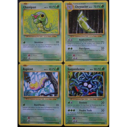 Evolutions - Chenipan (3) + Chrysacier (4) + Aspicot (5) + Saquedeneu (8/108)