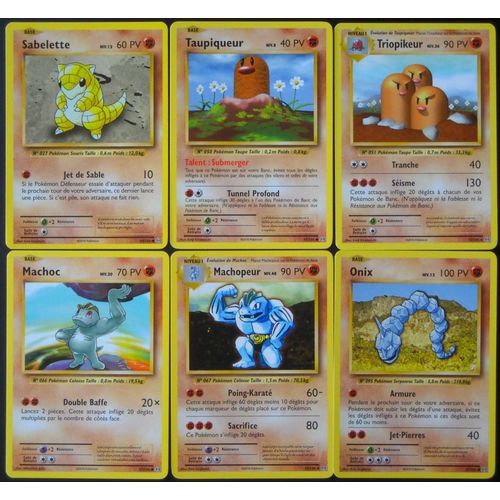Lot De 6 Cartes Combat - Evolutions