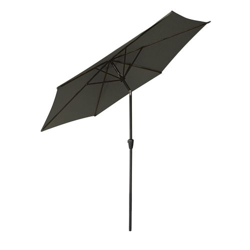 Parasol Droit Hapuna Rond 2,70m De Diamètre Gris