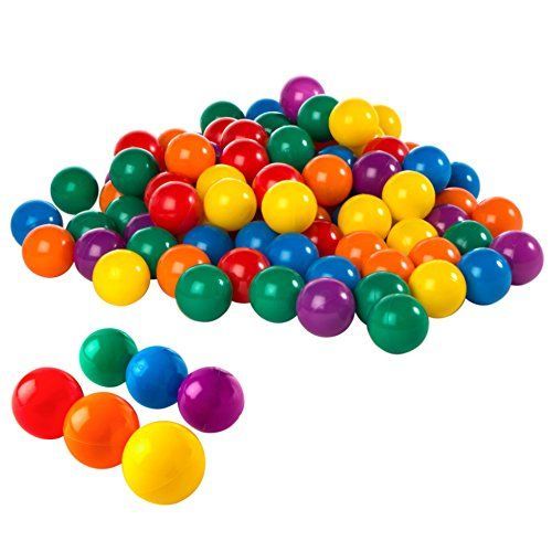 Intex 2-12 Fun Ballz - 100 Multi-Colored Plastic Balls, For Ages 2+