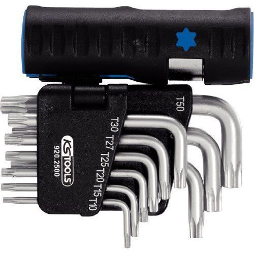 KS TOOLS 7,60 cm (3) 1 jeu de clés Allen TX, 10 pièces courtes (920.2500)