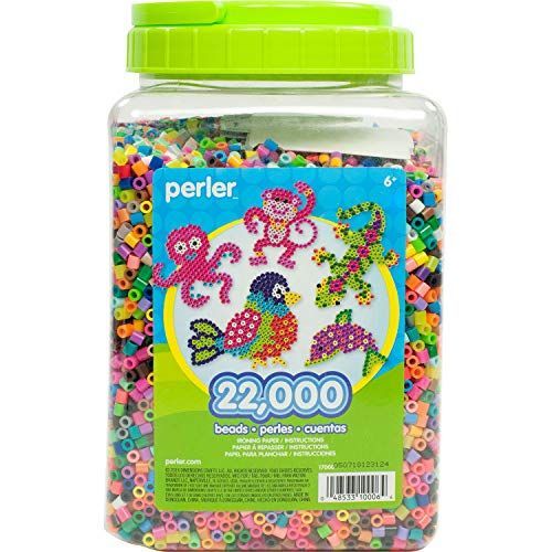 Perler Beads Bulk Assorted Multicolor Fuse Beads For Kids Crafts, 22000 Pcs