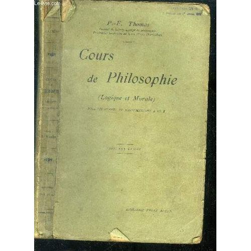 Cours De Philosophie( Logique Et Morale).