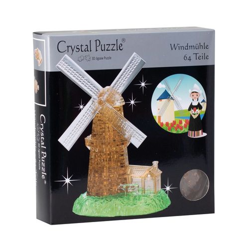 Puzzle 64 Pièces 3d Crystal Puzzle - Moulin À Vent