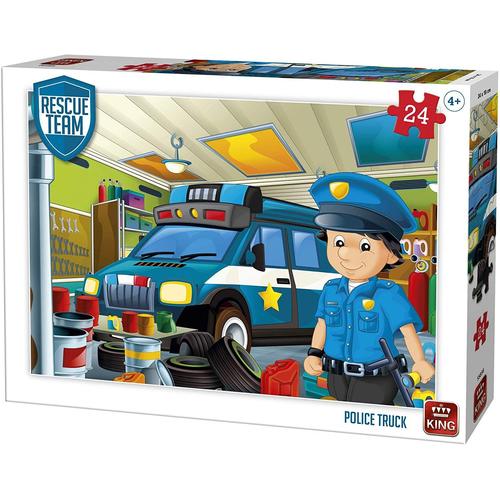 Puzzle 24 Pièces Rescue Team - Police Truck