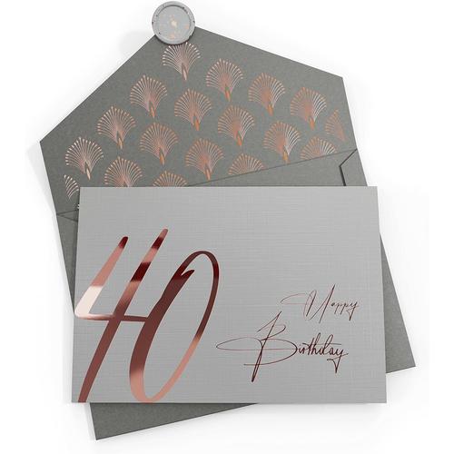 40 Happy Birthday 40 Happy Birthday to you - Carte anniversaire 40 ans avec enveloppe