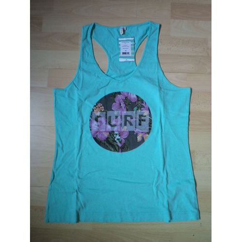 Débardeur T-Shirt Sans Manches Rip Curl Neuf Taille M Bleu Vert Turquoise