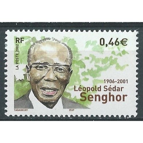 1er Anniverversaire De La Mort De Léopold Sédar Senghor, Homme D'état Sénégalais. 2002 Neuf** N° 3537