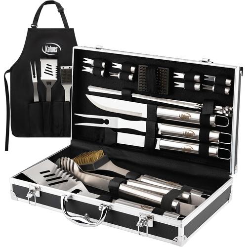 Ensemble de grill de luxe, accessoires de grill, 21 pièces, ensemble de grill, outils de barbecue professionnels en acier inoxydable