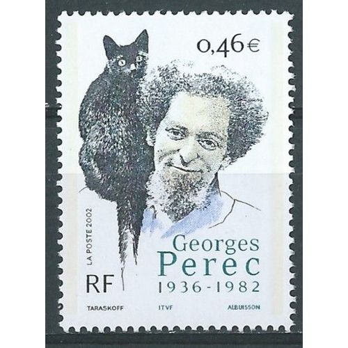 20ème Anniversaire De La Mort De L'écrivain Georges Perec 2002 Neuf** N° 3518