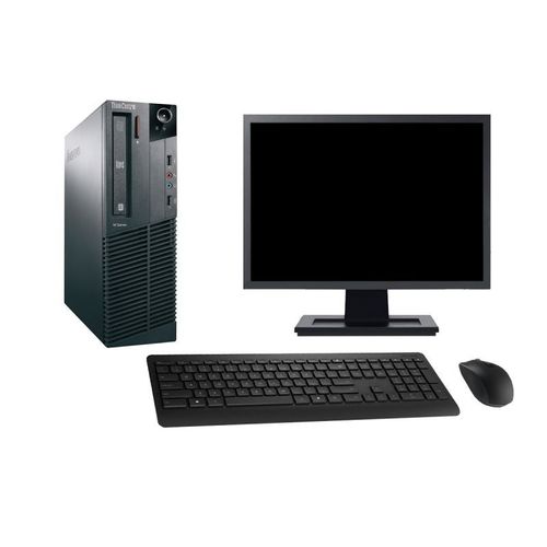 PC Lenovo M81 SFF Ecran 19" Intel i5-2400 RAM 4Go Disque 250Go Windows 10 Wifi