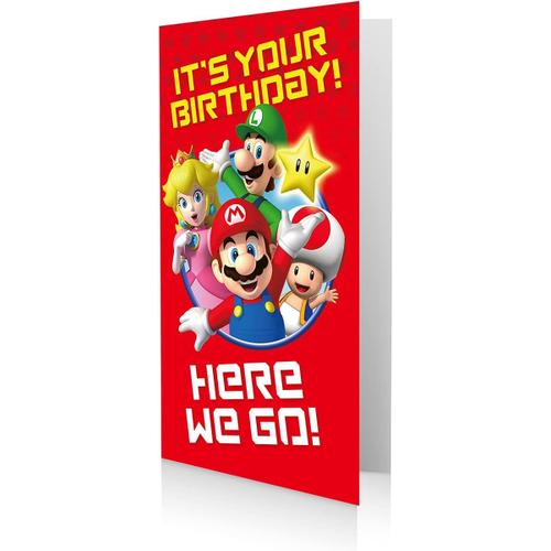 rouge Danilo Promotions Limited Carte d'anniversaire Super Mario, It's Your Birthday!