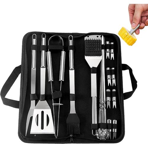 Ustensiles de Barbecue pour Grill, Ensemble d'outils pour Grill - Ensembles d'outils de Barbecue 20 pièces pour Les grillades | Accessoires de Barbecue, Ensemble d'outils de Barbecue avec Sac