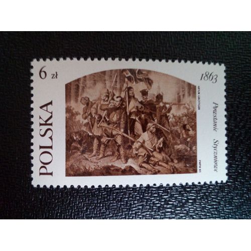 Timbre Pologne Yt 2671 La Bataille, D'arthur Grottger (1837-67) 1983 ( 080104 )