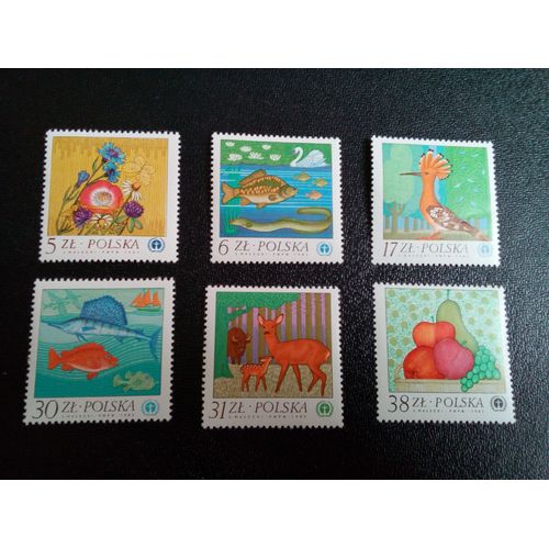 Timbre Pologne Yt 2663 A 2668 Séries: Environnement Humain 1983 ( 080104 )