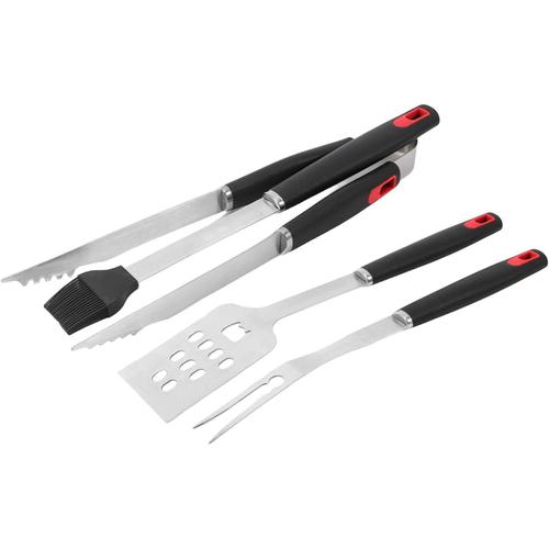 Ensemble d'ustensiles de Barbecue en Plein air, Ensemble d'outils d'accessoires de Barbecue - Ensemble d'accessoires pour ustensiles de Gril extérieur 4 pièces - Ensemble de grillades pour