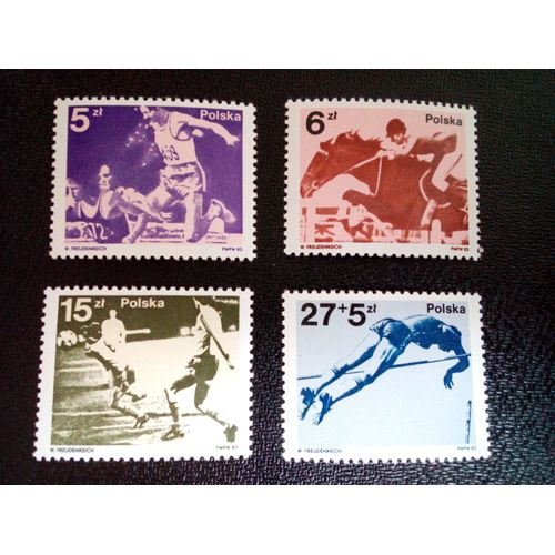 Timbre Pologne Yt 2675 A 2678 Séries: Médaillés Polonais Aux Jeux Olympiques De Moscou Et Wc Football Espagne 1983 ( 080104 )