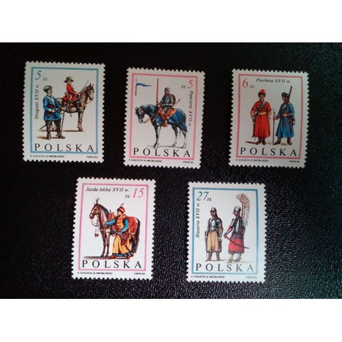 Timbre Pologne Yt 2683 A 2687 Séries: Armée Du Roi Jean Iii Sobieski 1983 ( 080104 )