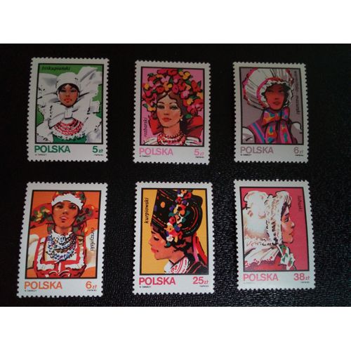 Timbre Pologne Yt 2703 A 2708 Séries: Chapeaux Traditionnels 1983 ( 080104 )