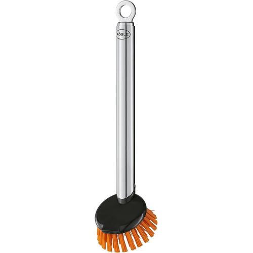 Brosse à vaisselle antibactérienne RÖSLE Brosse à vaisselle antibactérienne, brosse de cuisine avec tête remplaçable, acier inoxydable 18/10, poils en polyester résistants, passe