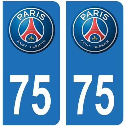 Bleu Bleu Autocollants Stickers Plaque Immatriculation 75 Club Psg Bleu Paris Saint-Germain Football Club