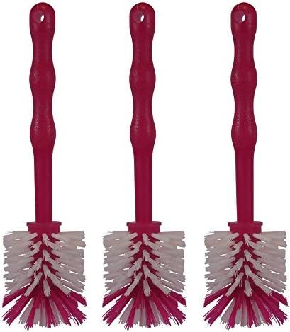 Rose Lot de 3 brosses à vaisselle - Idéal pour nettoyer les casseroles de mixage comme les Thermomix TM5 TM6 TM31 et les bols de mixage (3 x rose)