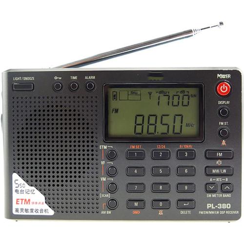B B PL380 Radio Numérique PLL Portable Radio FM Stereo/LW/SW/MW Radio Récepteur DSP