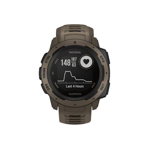 Garmin Instinct - Tactical Edition - Hâle Coyote - Montre De Sport Avec Bracelet - Silicone - Bronzage Coyote - Monochrome - Bluetooth, Ant+ - 52 G