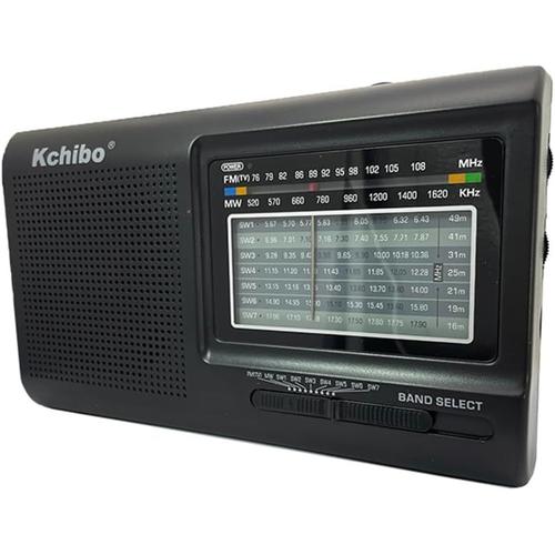 KK-2005 Radio à Ondes Courtes 9 Bandes Haut-Parleur intégré Récepteur Radio multibande AM/FM/SW Prise pour écouteurs Radio Portable alimentée par Batterie AC ou 2AA pour Personnes agé