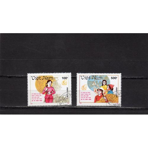 Timbres-Poste Du Vietnam (60ème Anniversaire De LUnion Nationale Des Femmes)