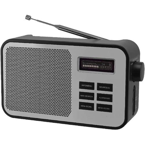 Noir Radio Dab Bluetooth Dab+/FM Batterie Rechargeable Antenne télescopique Home 33191, Noir, Medium
