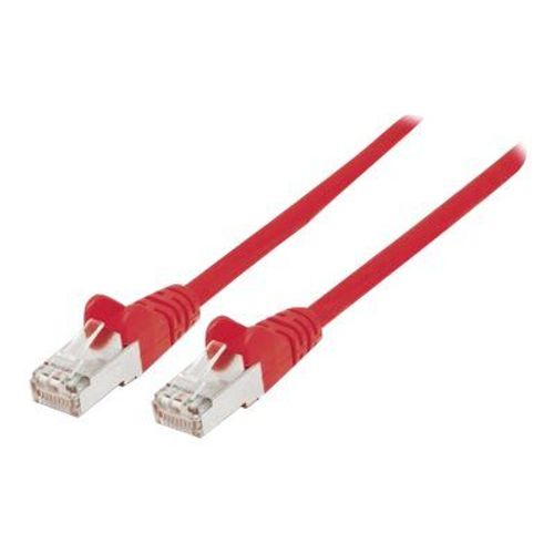 Intellinet Network Patch Cable, Cat6A, 3m, Red, Copper, S/FTP, LSOH / LSZH, PVC, RJ45, Gold Plated Contacts, Snagless, Booted, Lifetime Warranty, Polybag - Cordon de raccordement - RJ-45 (M) pour...