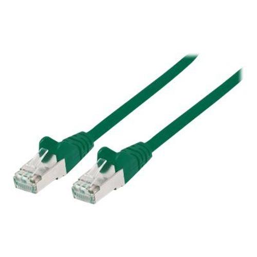 Intellinet Network Patch Cable, Cat7 Cable/Cat6A Plugs, 1.5m, Green, Copper, S/FTP, LSOH / LSZH, PVC, RJ45, Gold Plated Contacts, Snagless, Booted, Lifetime Warranty, Polybag - Cordon de...