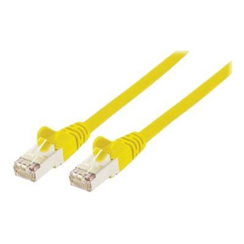 Intellinet Network Patch Cable, Cat7 Cable/Cat6A Plugs, 20m, Yellow, Copper, S/FTP, LSOH / LSZH, PVC, RJ45, Gold Plated Contacts, Snagless, Booted, Lifetime Warranty, Polybag - Cordon de...