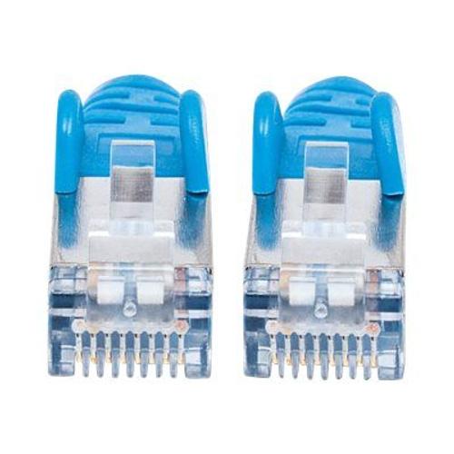 Intellinet Network Patch Cable, Cat6A, 2m, Blue, Copper, S/FTP, LSOH / LSZH, PVC, RJ45, Gold Plated Contacts, Snagless, Booted, Lifetime Warranty, Polybag - Cordon de raccordement - RJ-45 (M)...