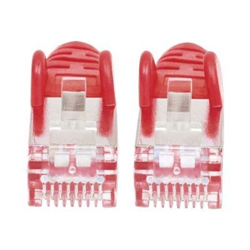 Intellinet Network Patch Cable, Cat6A, 1.5m, Red, Copper, S/FTP, LSOH / LSZH, PVC, RJ45, Gold Plated Contacts, Snagless, Booted, Lifetime Warranty, Polybag - Cordon de raccordement - RJ-45 (M)...