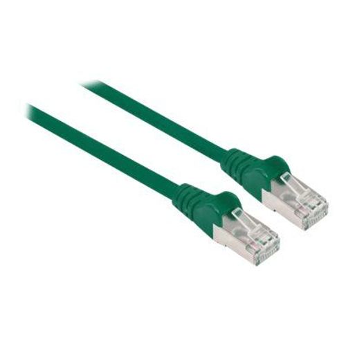 Intellinet Network Patch Cable, Cat7 Cable/Cat6A Plugs, 1m, Green, Copper, S/FTP, LSOH / LSZH, PVC, RJ45, Gold Plated Contacts, Snagless, Booted, Lifetime Warranty, Polybag - Cordon de...