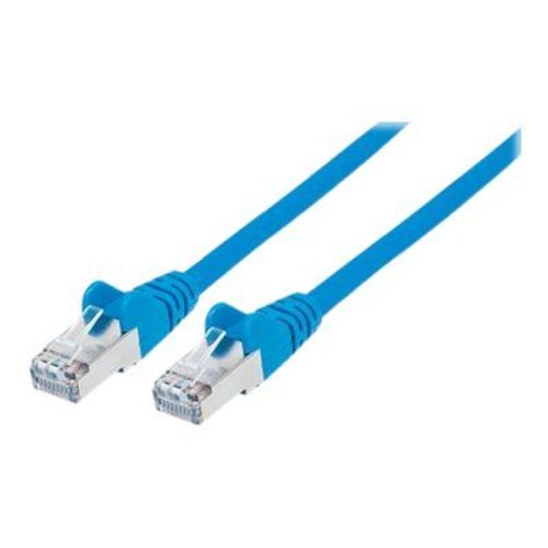 Intellinet Network Patch Cable, Cat7 Cable/Cat6A Plugs, 7.5m, Blue, Copper, S/FTP, LSOH / LSZH, PVC, RJ45, Gold Plated Contacts, Snagless, Booted, Lifetime Warranty, Polybag - Cordon de...
