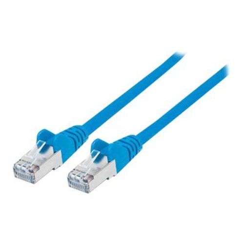 Intellinet Network Patch Cable, Cat7 Cable/Cat6A Plugs, 20m, Blue, Copper, S/FTP, LSOH / LSZH, PVC, RJ45, Gold Plated Contacts, Snagless, Booted, Lifetime Warranty, Polybag - Cordon de...