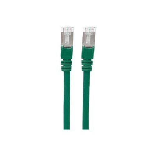 Intellinet Network Patch Cable, Cat7 Cable/Cat6A Plugs, 15m, Green, Copper, S/FTP, LSOH / LSZH, PVC, RJ45, Gold Plated Contacts, Snagless, Booted, Lifetime Warranty, Polybag - Cordon de...