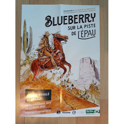 Affiche Blain Christophe Exposition Blueberry Abbaye De L'epau 2019 (Sfar Giraud Charlier
