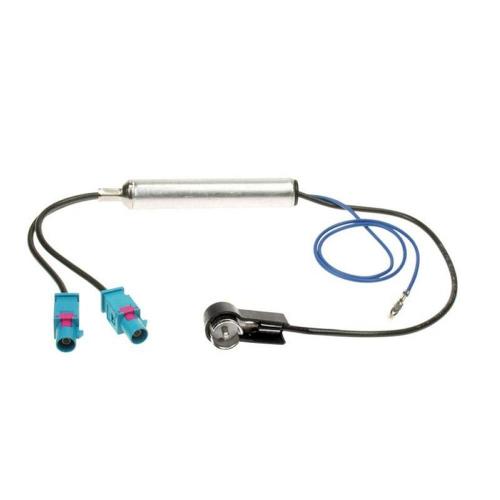 Adaptateur antenne ISO 2x Fakra M Alim. fantome pour Seat VW Skoda ADNAuto