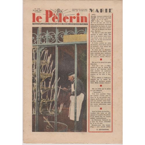 Le Pèlerin N°3 432 15 Août 1948 Marie