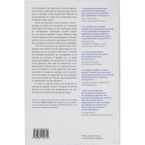 Organiser L'entreprise - Vers Une Poursuite De L'organisation Optimale