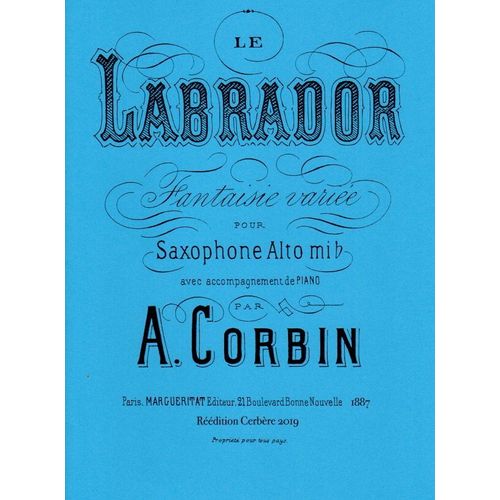 Le Labrador D'albert Corbin Pour Saxophone Alto Et Piano