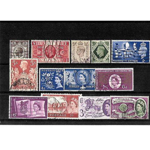 Angleterre - Lot De 13 Timbres Oblitérés