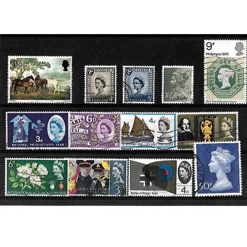 Angleterre - Lot De 13 Timbres Oblitérés