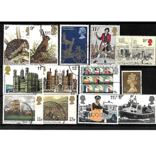 Angleterre - Lot De 13 Timbres Oblitérés