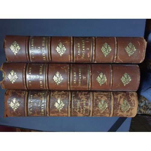 Lot De Trois Volumes De La Sainte Bible