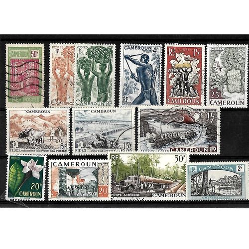 Cameroun - Lot De 13 Timbres Oblitérés - Très Bon Etat - Photo Contractuelle